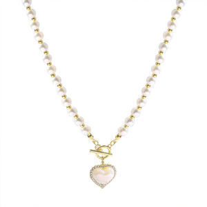 Luxurious Heart-Shaped Pearl Necklace