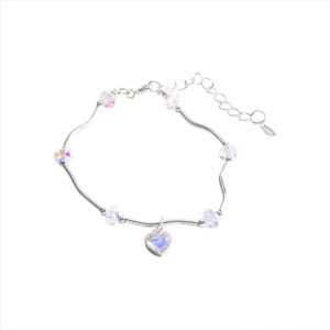 NS-Style Fashionable Simple Heart Crystal Bracelet - Trendy and Elegant Personalized Wristband