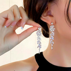 Luxurious Zircon Tassel Earrings - Elegant Drop Earrings, New Trendy and Unique Design