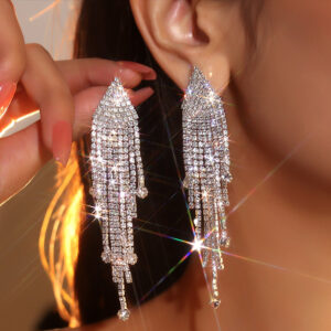 Fashionable Imitation Diamond Earrings