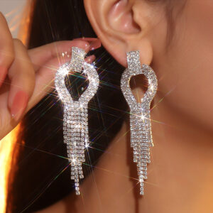 Elegant Simulated Diamond Long Earrings