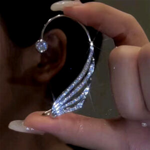 Angel Wings Ear Cuff - Unique Design, Luxurious and Elegant, Clip-On Ear Cuff for Non-Pierced Ears, Graceful Earrings