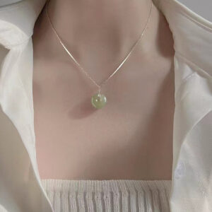 New Chinese Style Vintage Imitation Hetian Jade Necklace